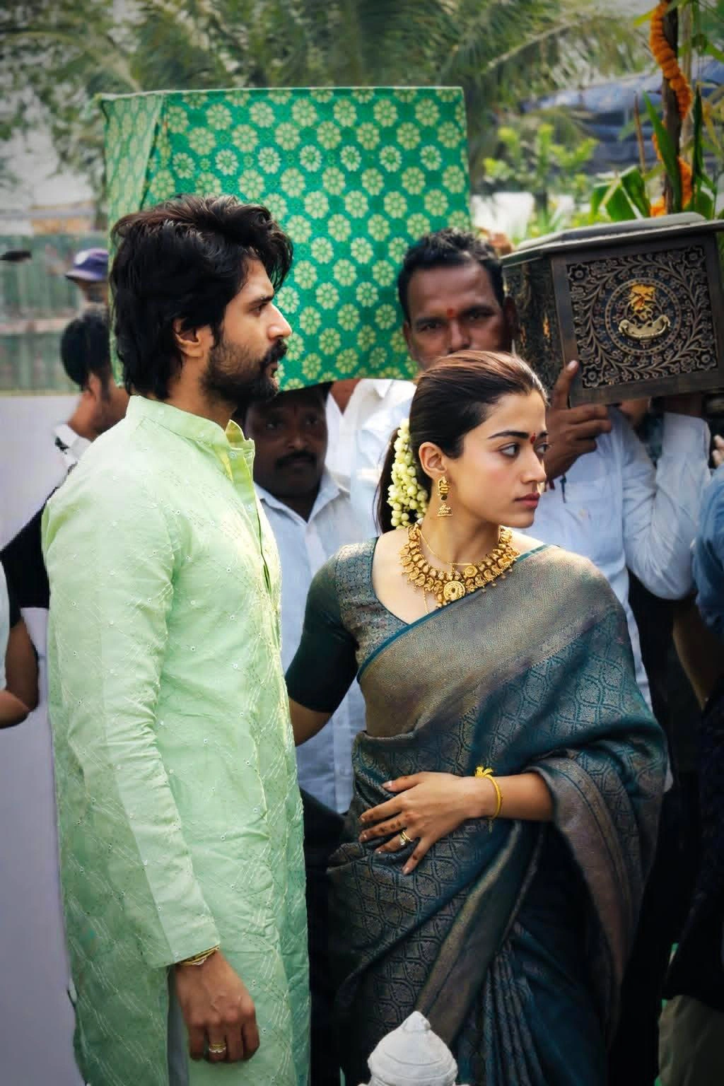 Vijay Deverakonda Rashmika Mandanna Satyanarayana Swami Vratham in Own Village