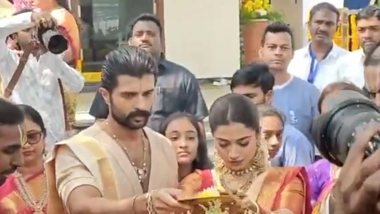 Vijay Deverakonda Rashmika Mandanna Satyanarayana Swami Vratham in Own Village
