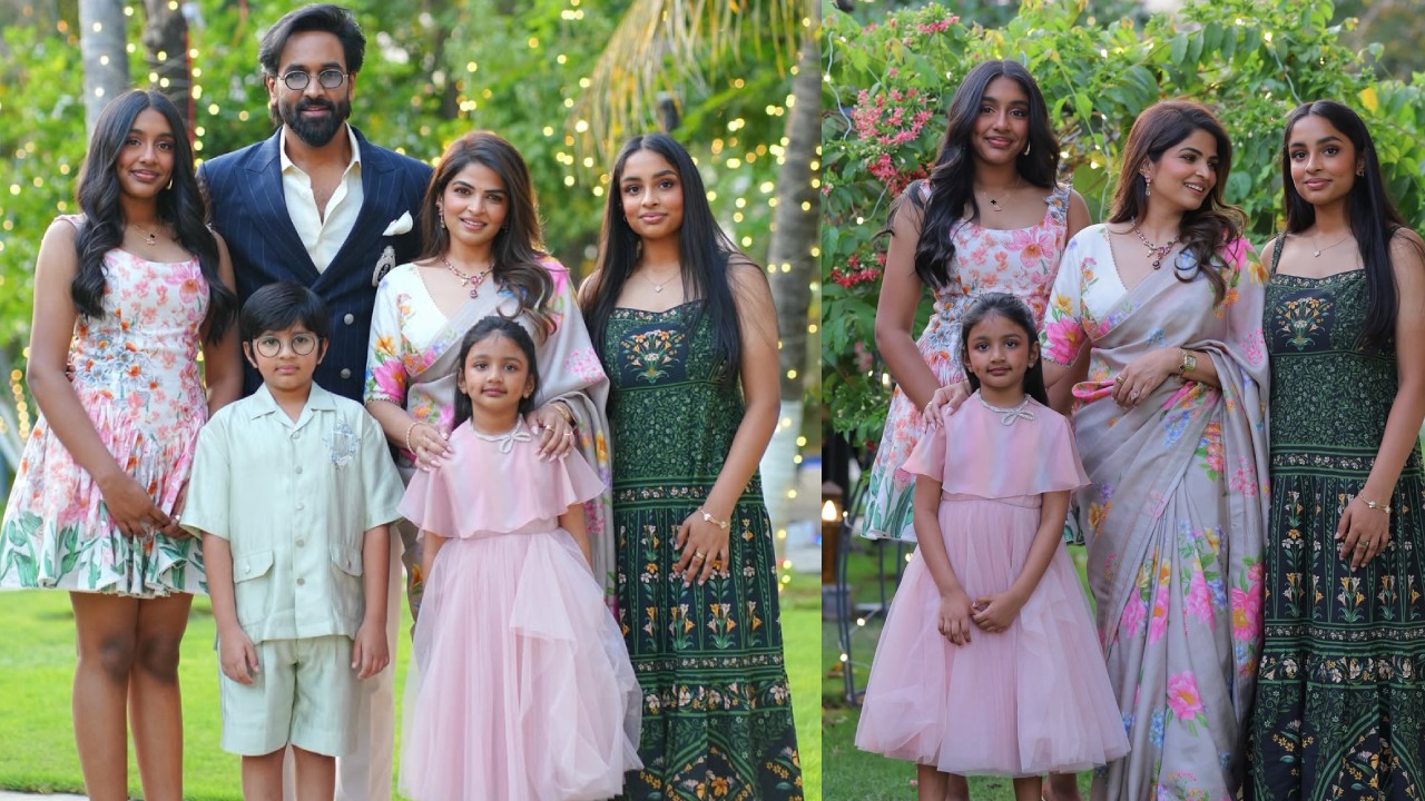 Manchu Vishnu Wife : ఉగాది స్పెషల్.. ఫ్యామిలీతో ఫొటోలు షేర్ చేసిన మంచు విష్ణు భార్య..