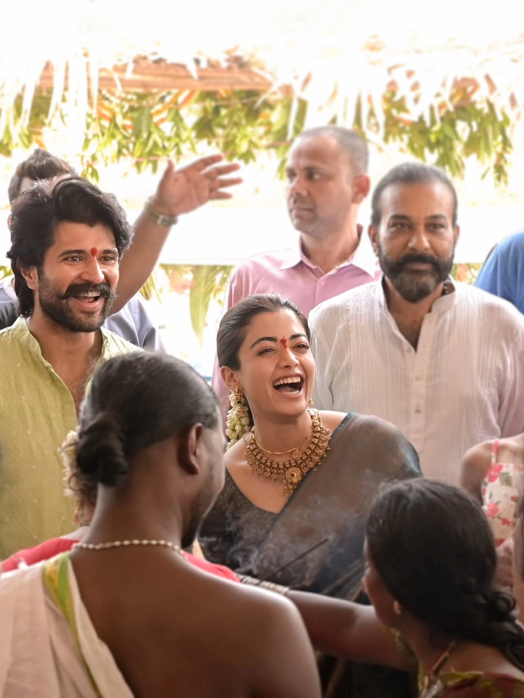 Vijay Deverakonda Rashmika Mandanna Satyanarayana Swamy Pooja Ceremony