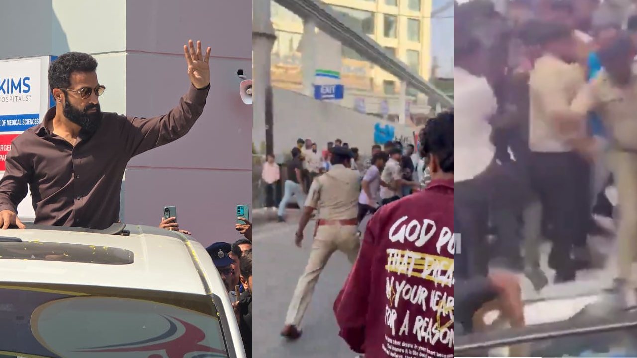 NTR Fans : మళ్ళీ రచ్చ చేసిన ఎన్టీఆర్ ఫ్యాన్స్.. కొత్త హాస్పిటల్ డ్యామేజ్.. ఫ్యాన్స్ పై కర్ణాటక పోలీసులు లాఠీ ఛార్జ్..