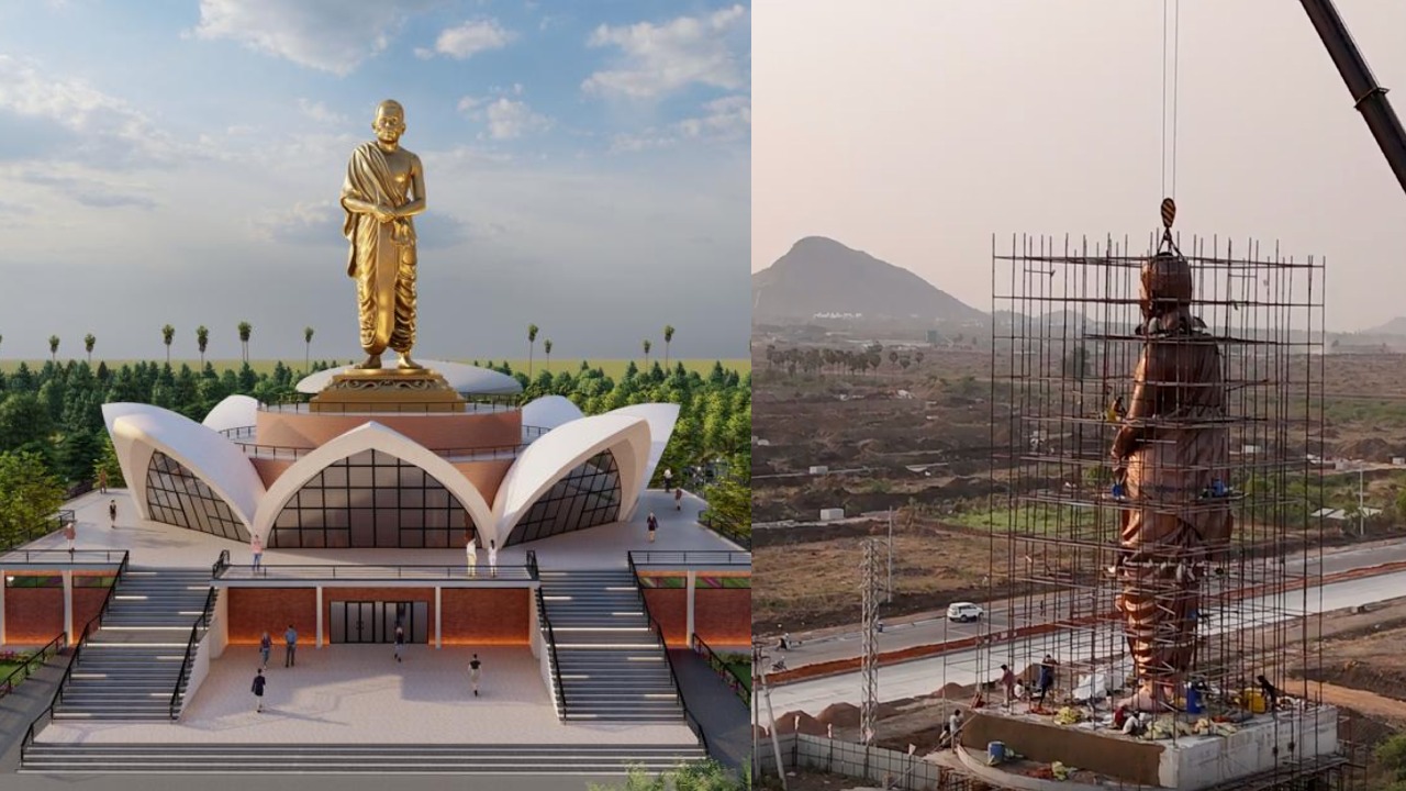Potti Sriramulu : స్టాచ్యూ ఆఫ్‌ శాక్రిఫైస్.. 58 అడుగుల పొట్టి శ్రీరాములు భారీ కాంస్య విగ్రహం.. రేపే ప్రారంభం..