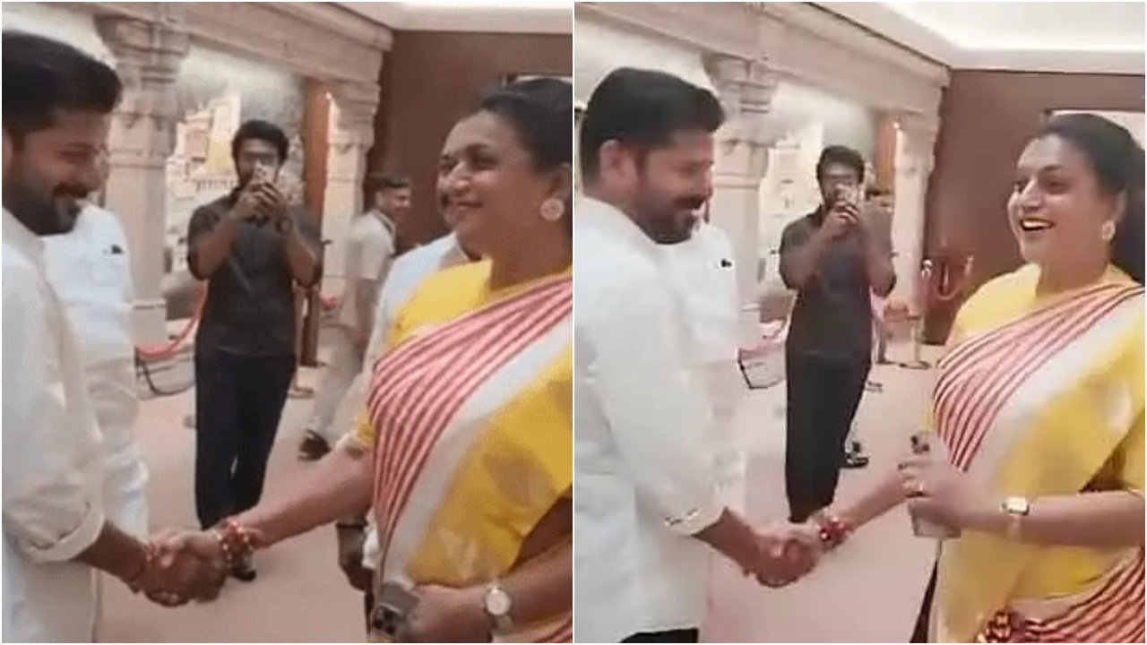 Revanth Reddy Roja : తెలంగాణ CM రేవంత్ రెడ్డిని కలిసిన వైసీపీ నాయకురాలు రోజా