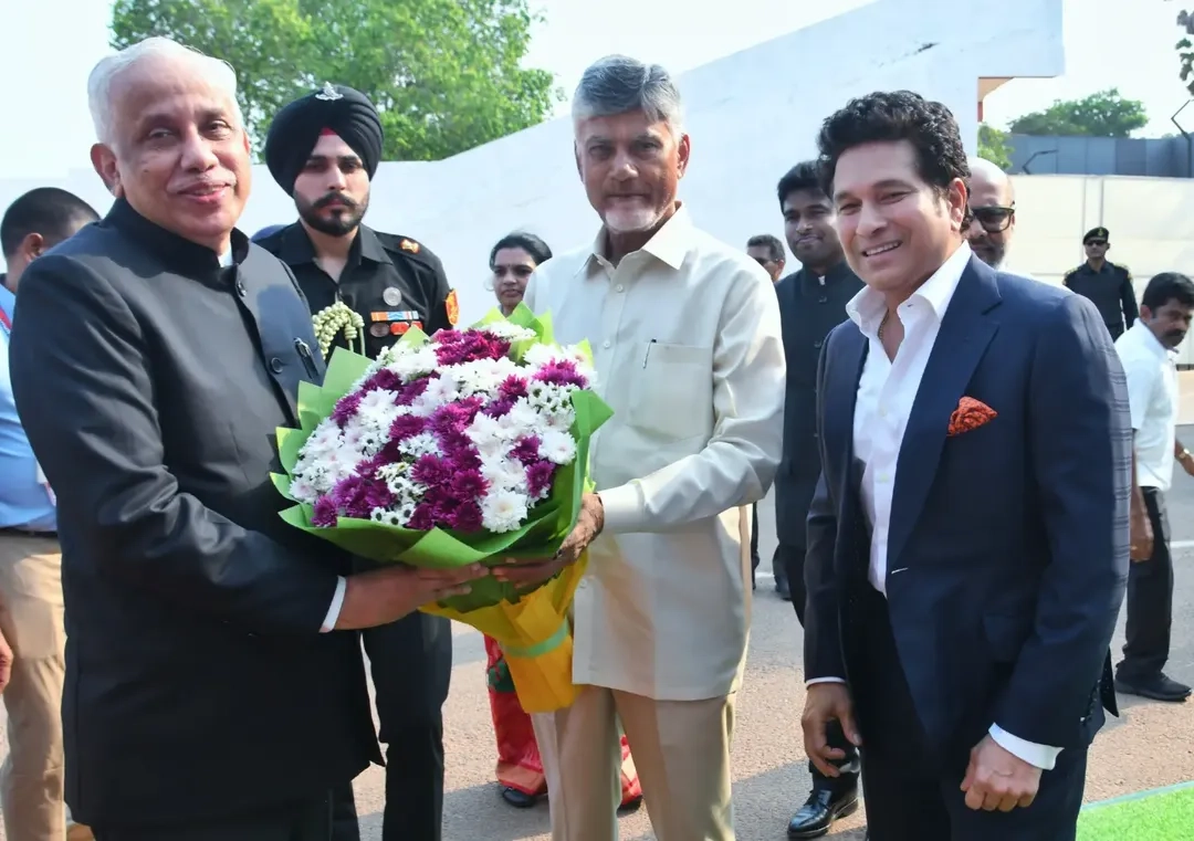 Chandrababu Trivikram Sachin as Guests for Andhra University Centenary Celebrations
