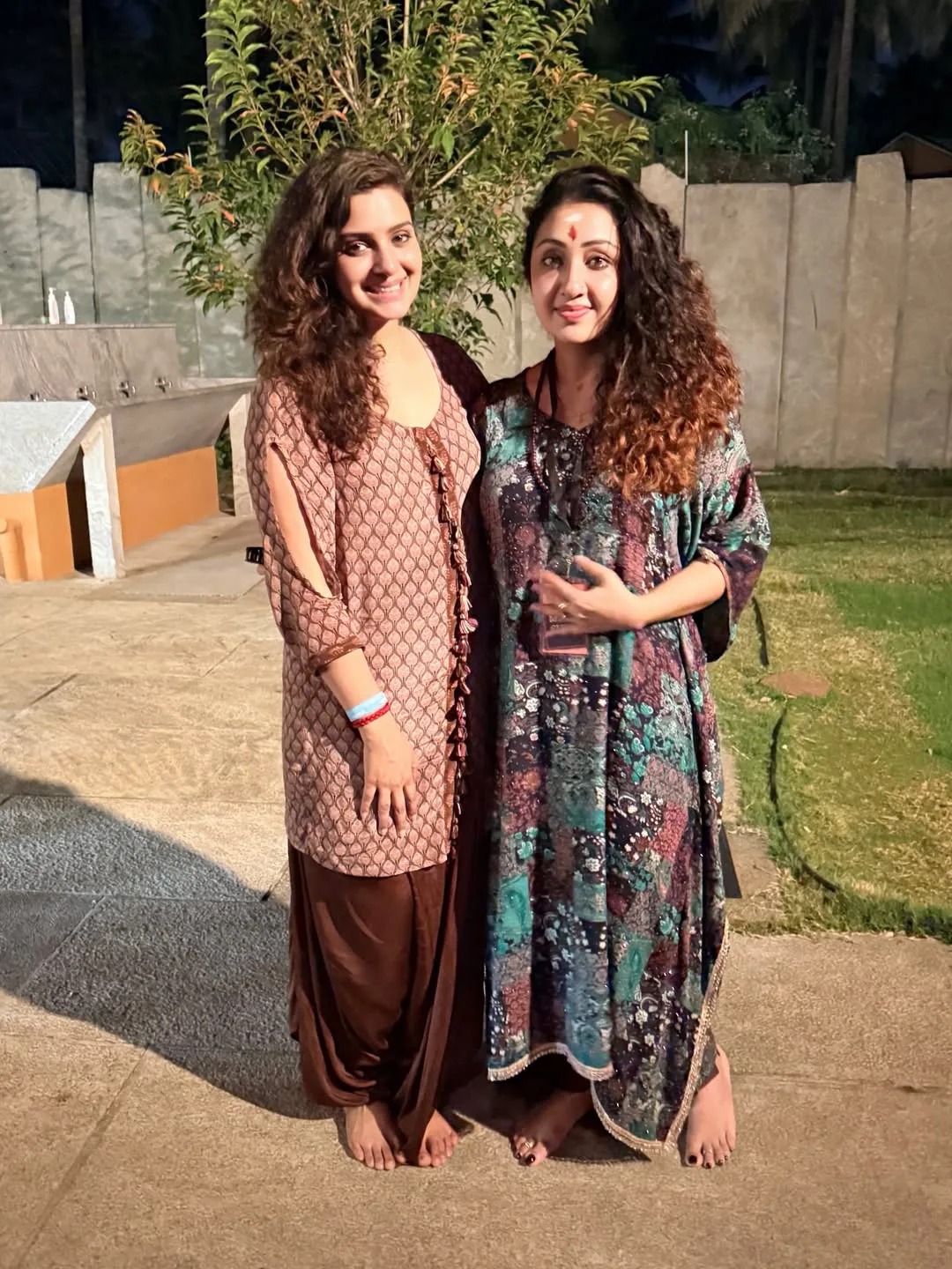 Actress Divya Pillai at the Isha Foundation