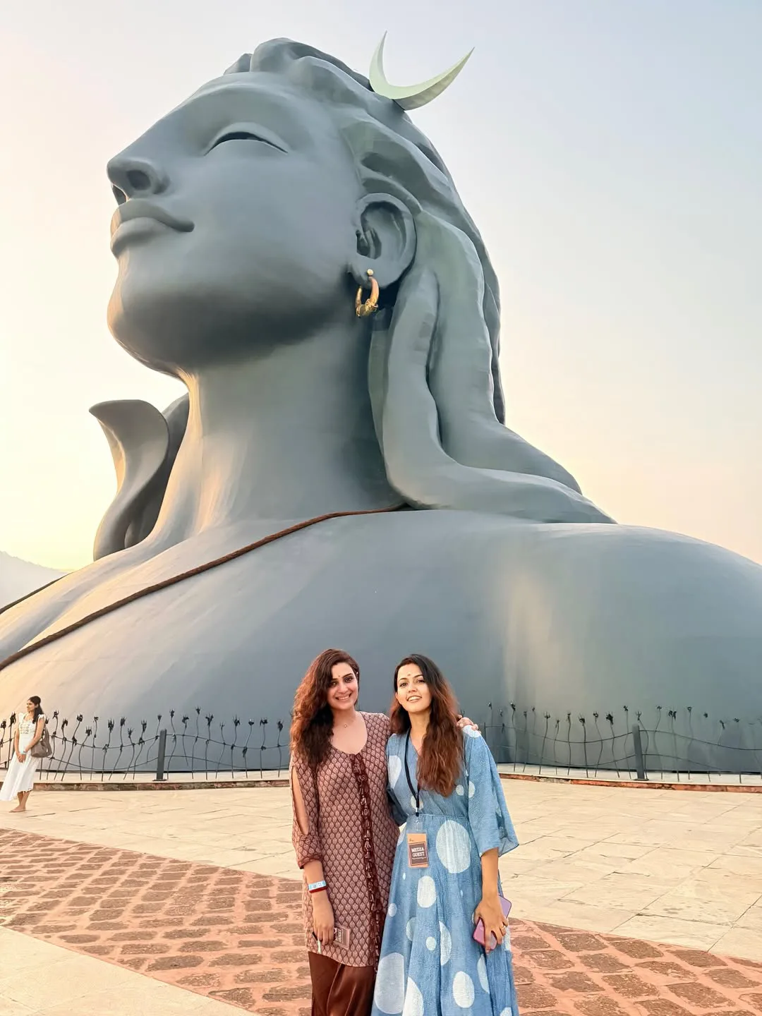Actress Divya Pillai at the Isha Foundation