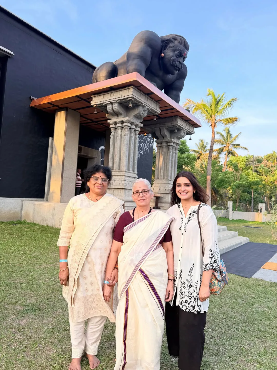 Actress Divya Pillai at the Isha Foundation
