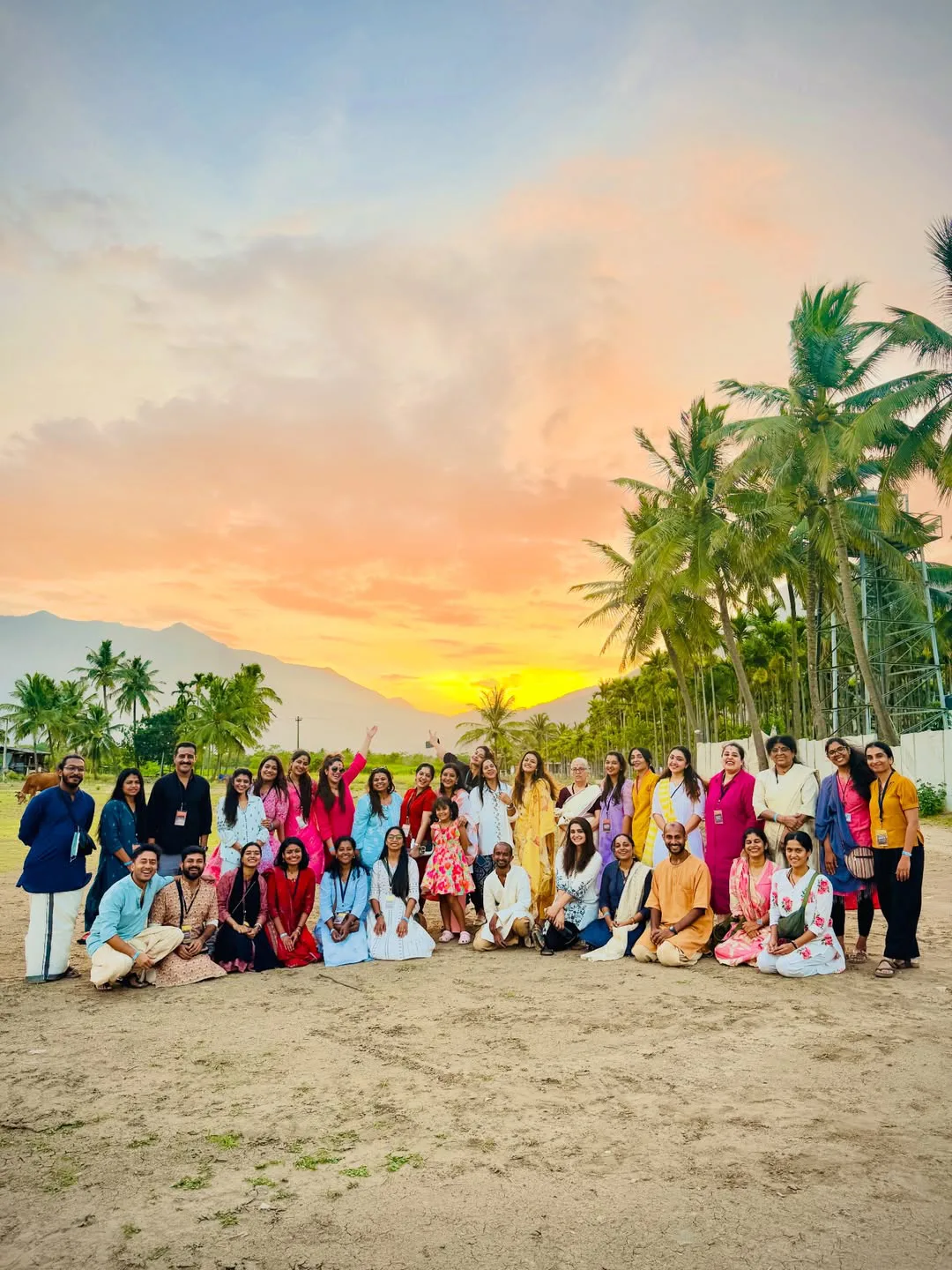 Actress Divya Pillai at the Isha Foundation