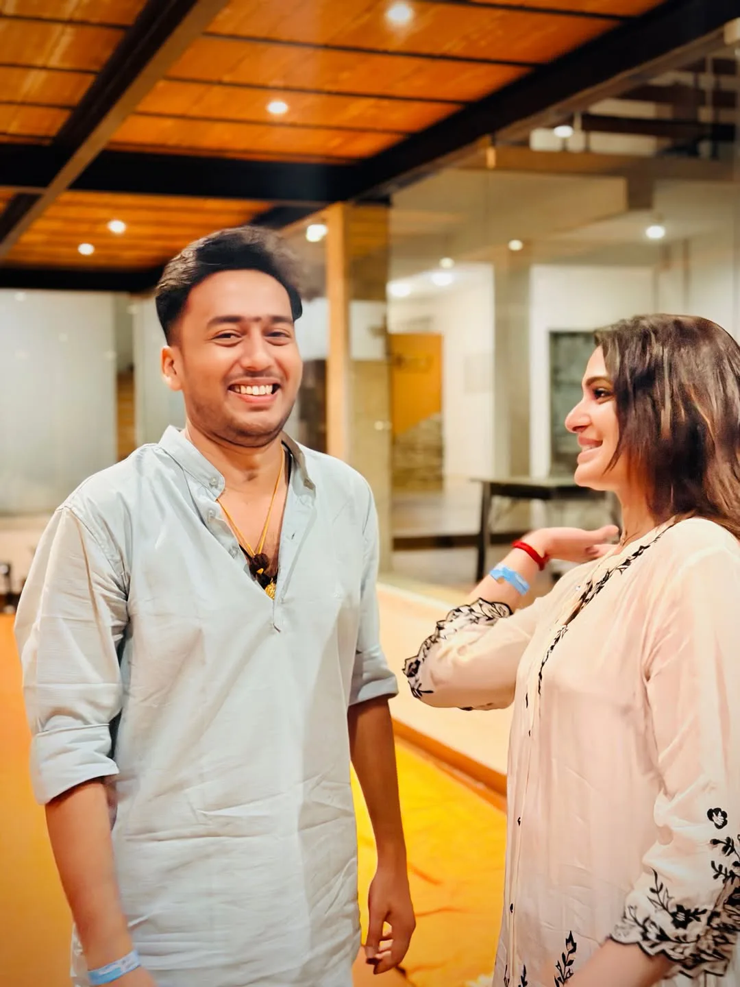 Actress Divya Pillai at the Isha Foundation