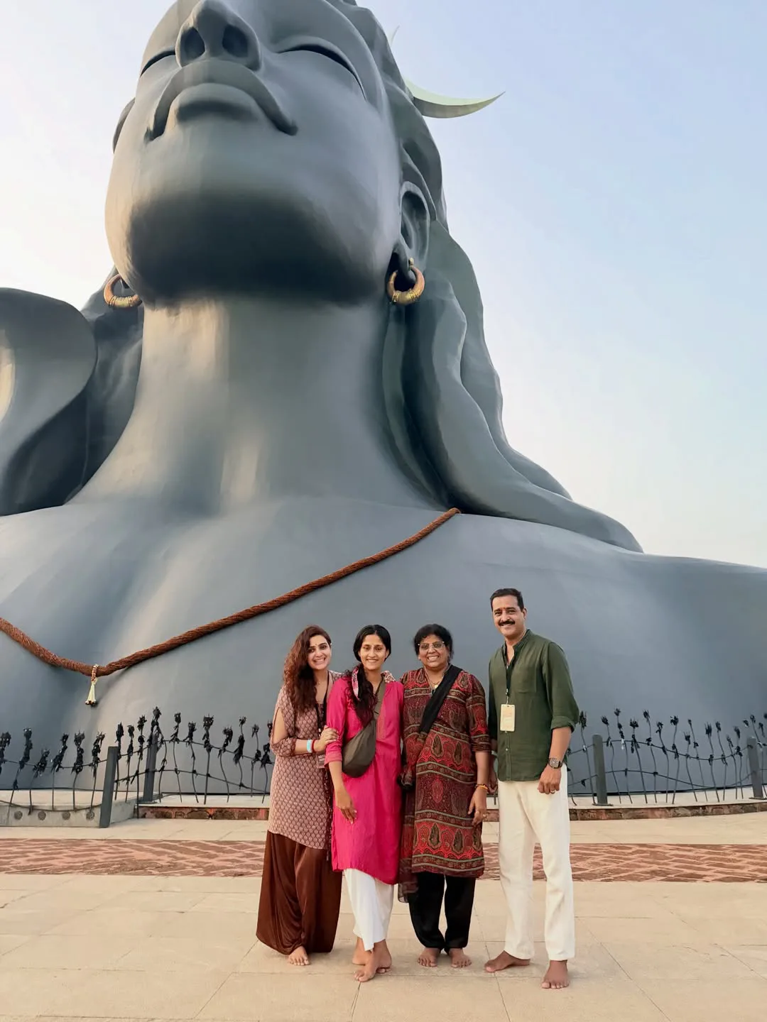 Actress Divya Pillai at the Isha Foundation
