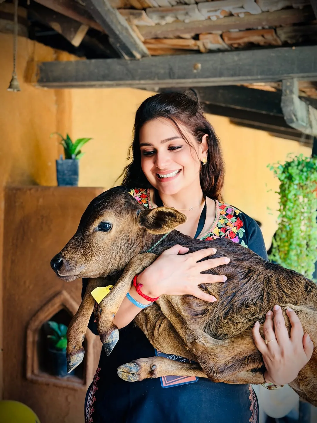 Actress Divya Pillai at the Isha Foundation