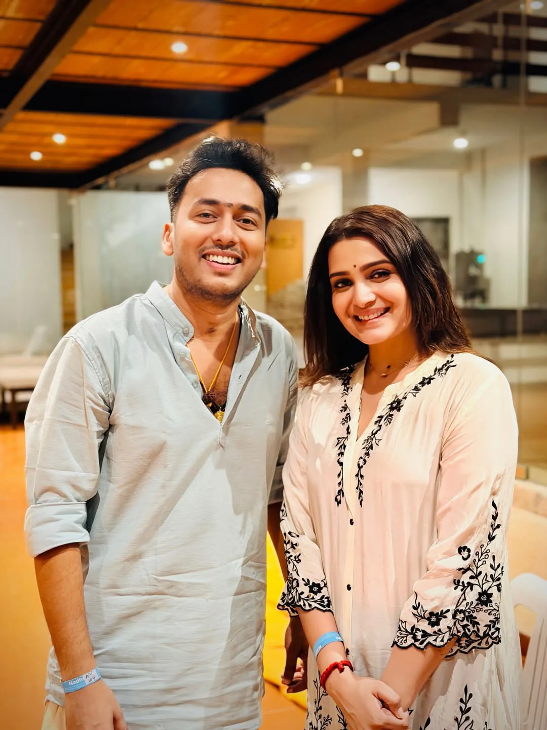 Actress Divya Pillai at the Isha Foundation