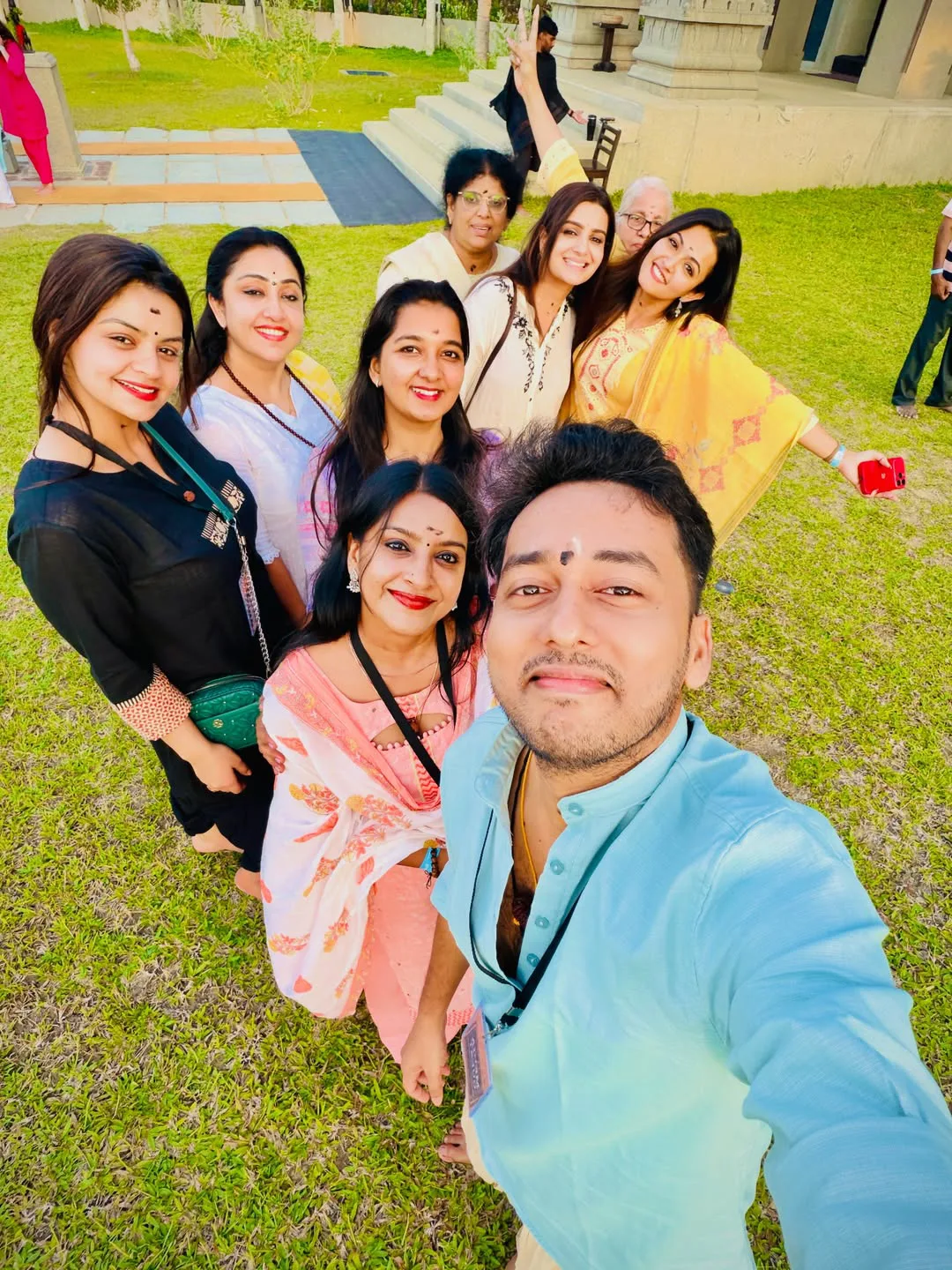 Actress Divya Pillai at the Isha Foundation