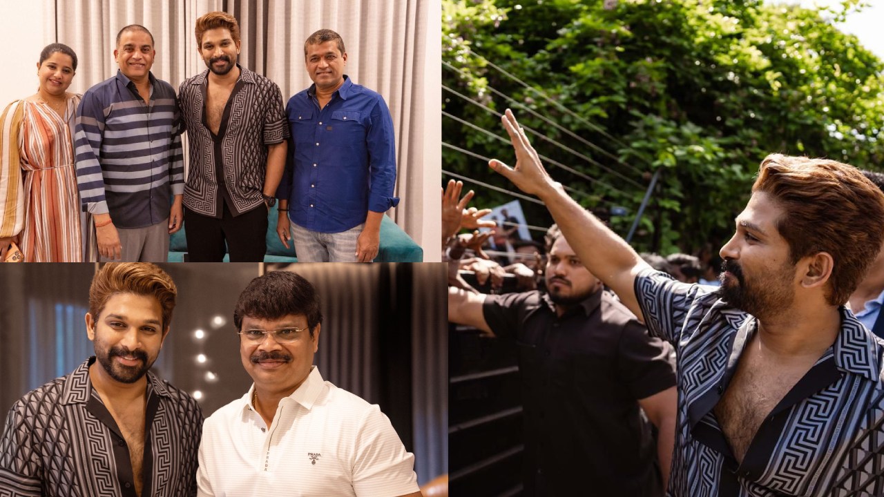 Allu Arjun Birthday Celebrations : ఫ్యాన్స్, సెలబ్రిటీలతో అల్లు అర్జున్ బర్త్ డే సెలబ్రేషన్స్.. ఫొటోలు..