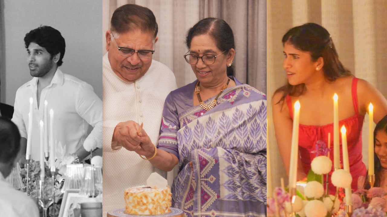 Allu Aravind : అల్లు అరవింద్ పెళ్లి రోజు వేడుకలు. దగ్గరుండి సెలబ్రేట్ చేసిన కొత్త జంట.. ఫొటోలు..