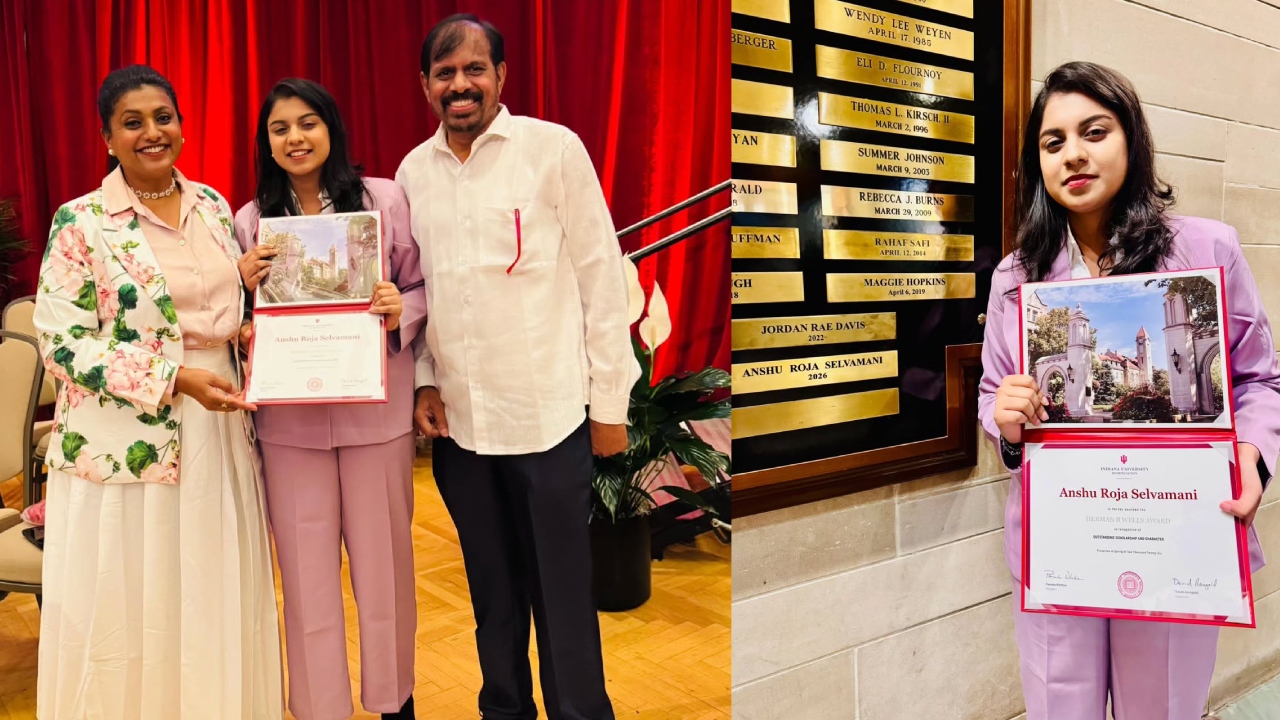 Anshumalika Selvamani : మాజీ మంత్రి రోజా కూతురికి అరుదైన పురస్కారం.. ఫోటోలు..