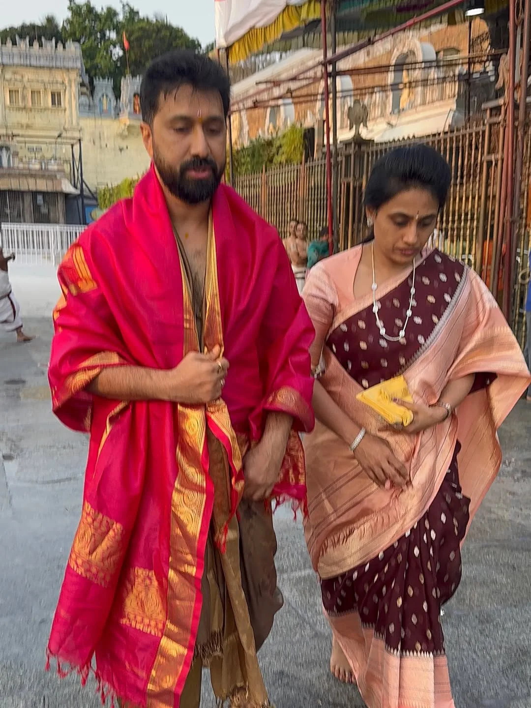 Director Bobby Kolli visits Tirumala with his wife