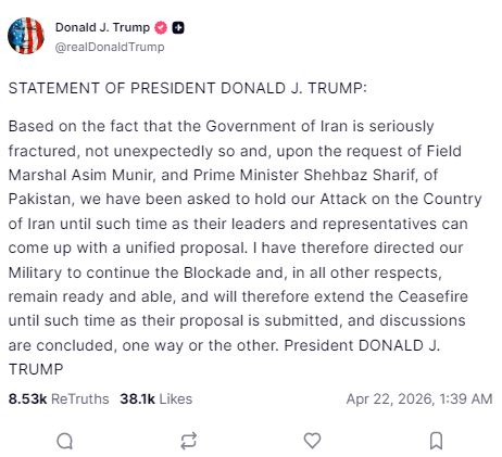 Donald Trump post