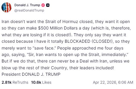 Donald Trump post 