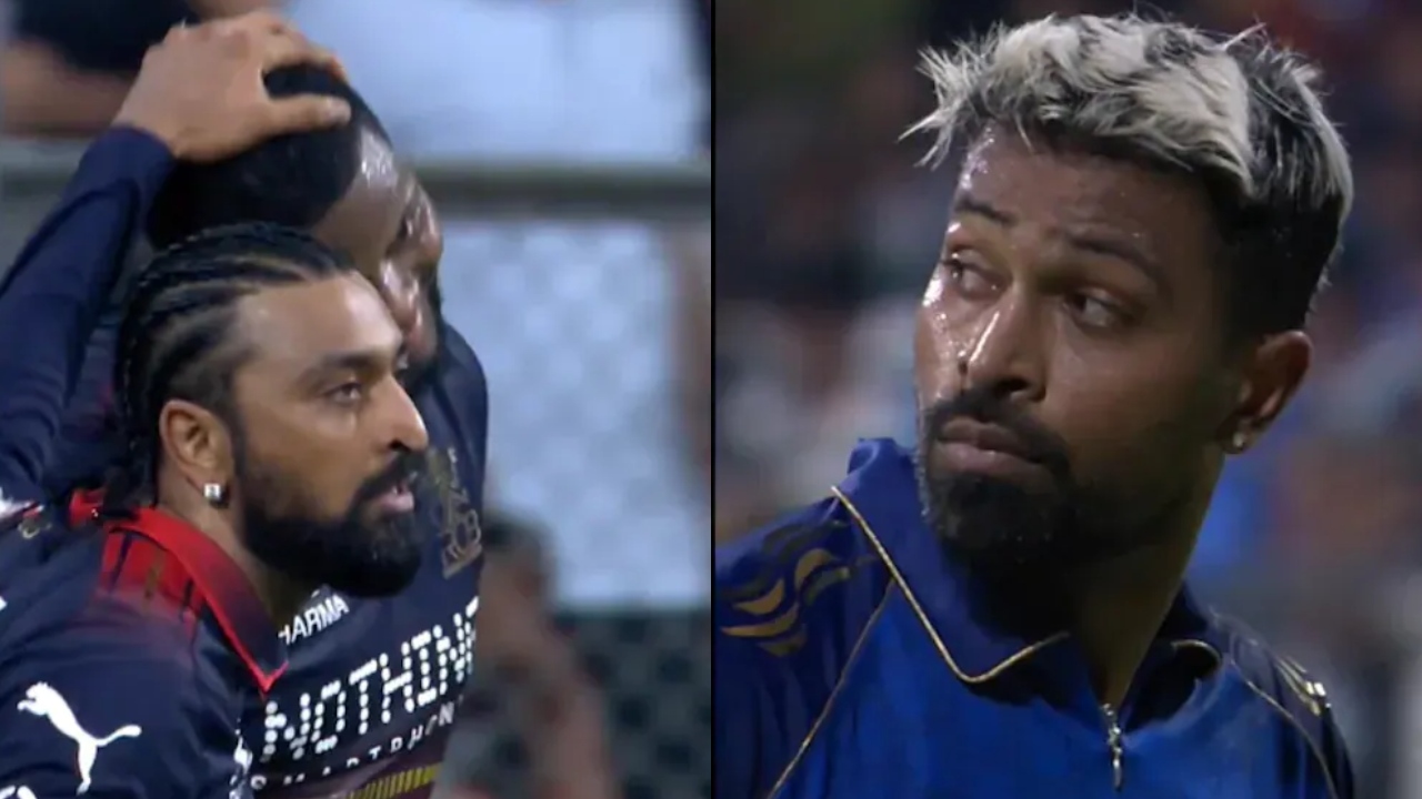 IPL 2026 : సోద‌రుడు హార్దిక్ ఔట్ కాగానే కాస్త అతిగా సంబ‌రాలు చేసుకున్న కృనాల్ పాండ్యా.. వీడియో వైర‌ల్‌..