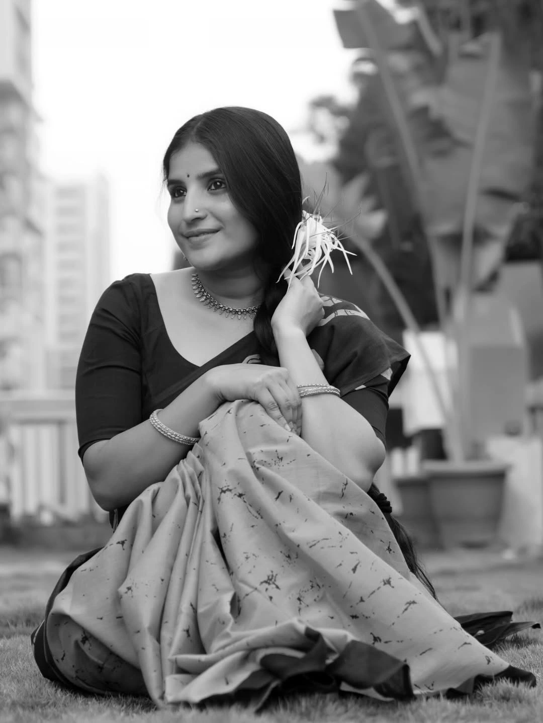 Singer Indravathi Chauhan Cute Looks in Saree