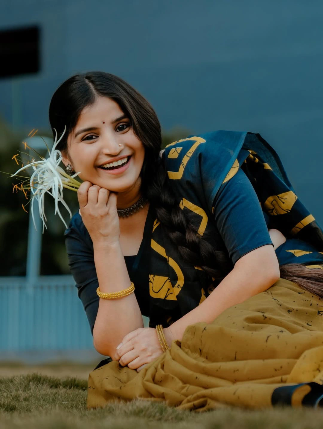 Singer Indravathi Chauhan Cute Looks in Saree