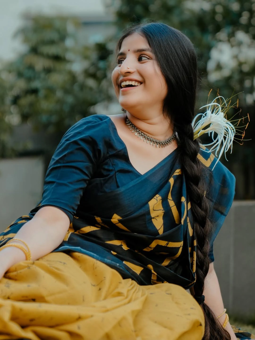 Singer Indravathi Chauhan Cute Looks in Saree