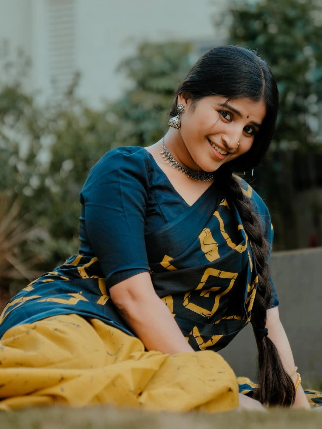 Singer Indravathi Chauhan Cute Looks in Saree