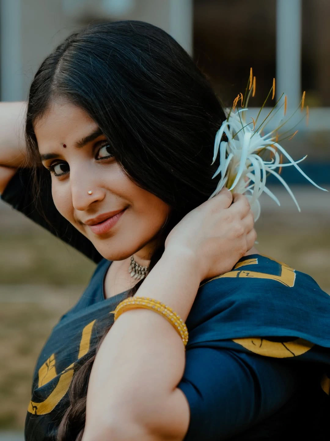 Singer Indravathi Chauhan Cute Looks in Saree