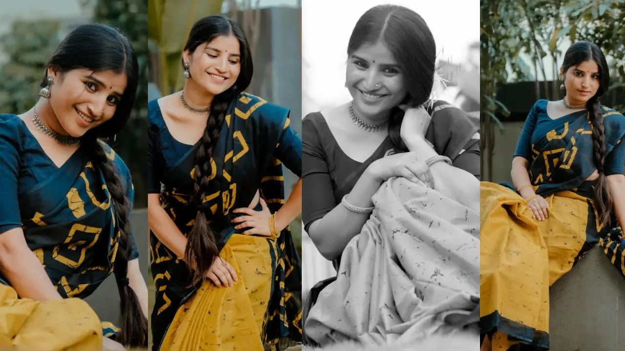 Singer Indravathi Chauhan Cute Looks in Saree