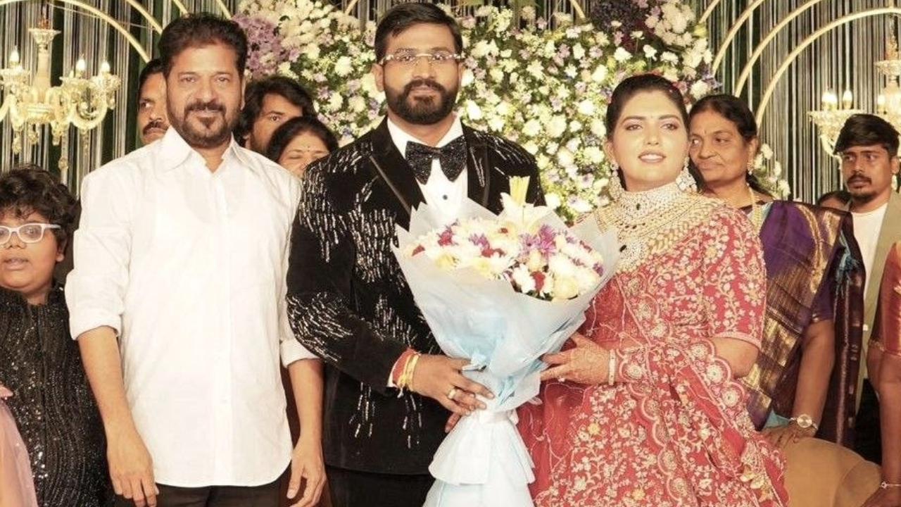 MLC Balmoori Venkat wedding reception : ఎమ్మెల్సీ బల్లూరి వెంకట్ రిసెప్షన్.. నూతన దంపతులను ఆశీర్వదించిన సీఎం రేవంత్, ప్రముఖులు.. ఫొటోలు వైరల్