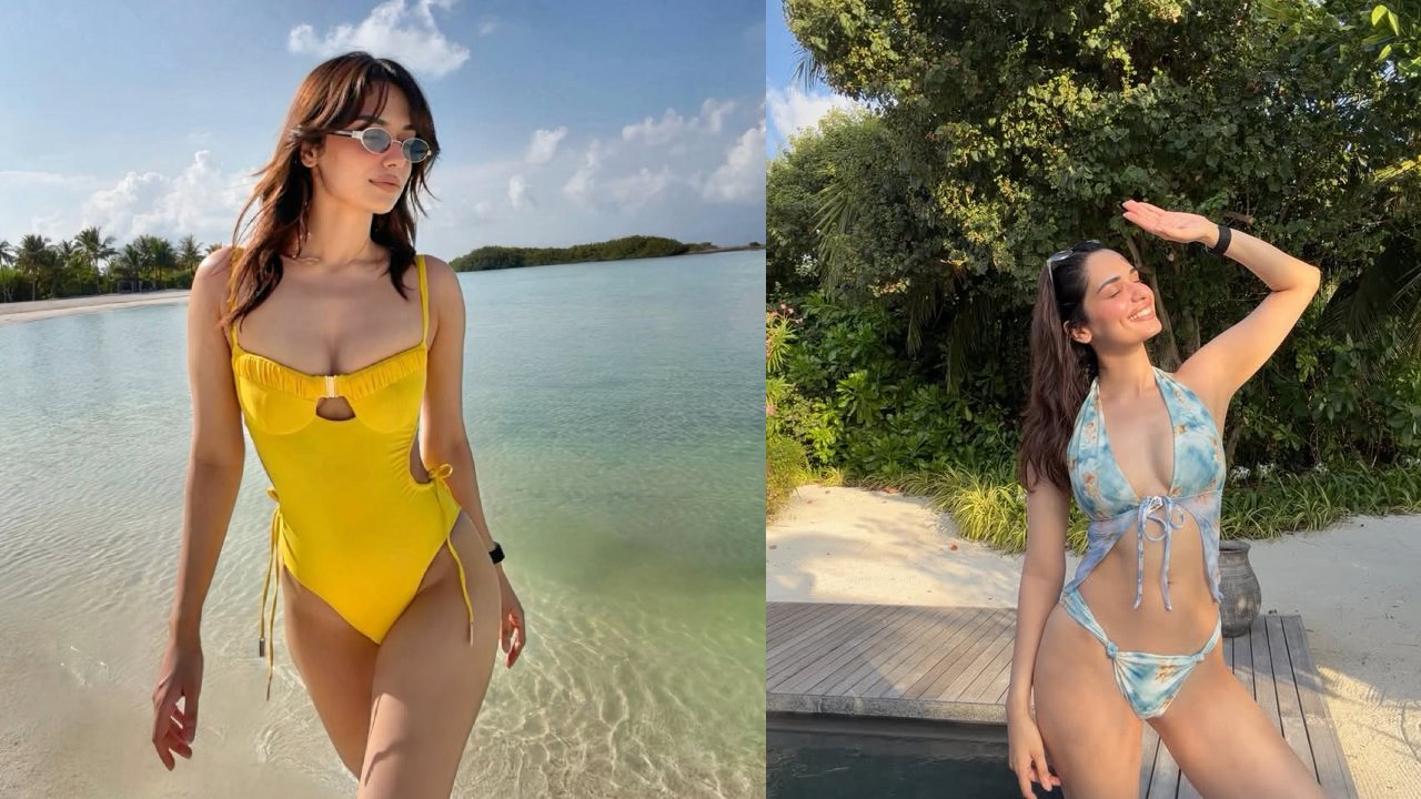 Manushi Chhillar : మాల్దీవ్స్ లో వెకేషన్ ఎంజాయ్ చేస్తున్న హీరోయిన్.. మాజీ మిస్ వరల్డ్ అందాలు..