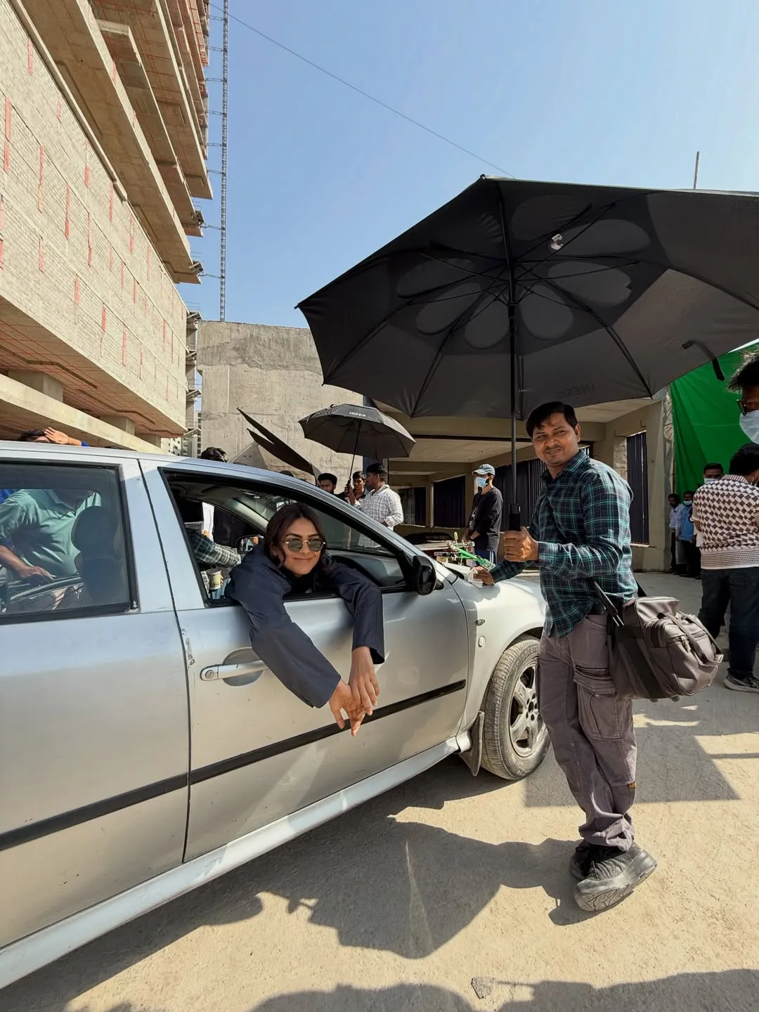 Mrunal Thakur shares working stills from Dacoit movie