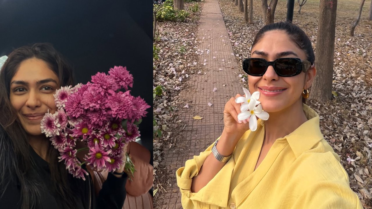 Mrunal Thakur : పూల పరిమళాల మధ్య మృణాల్ ఠాకూర్.. క్యూట్ ఫొటోలు..