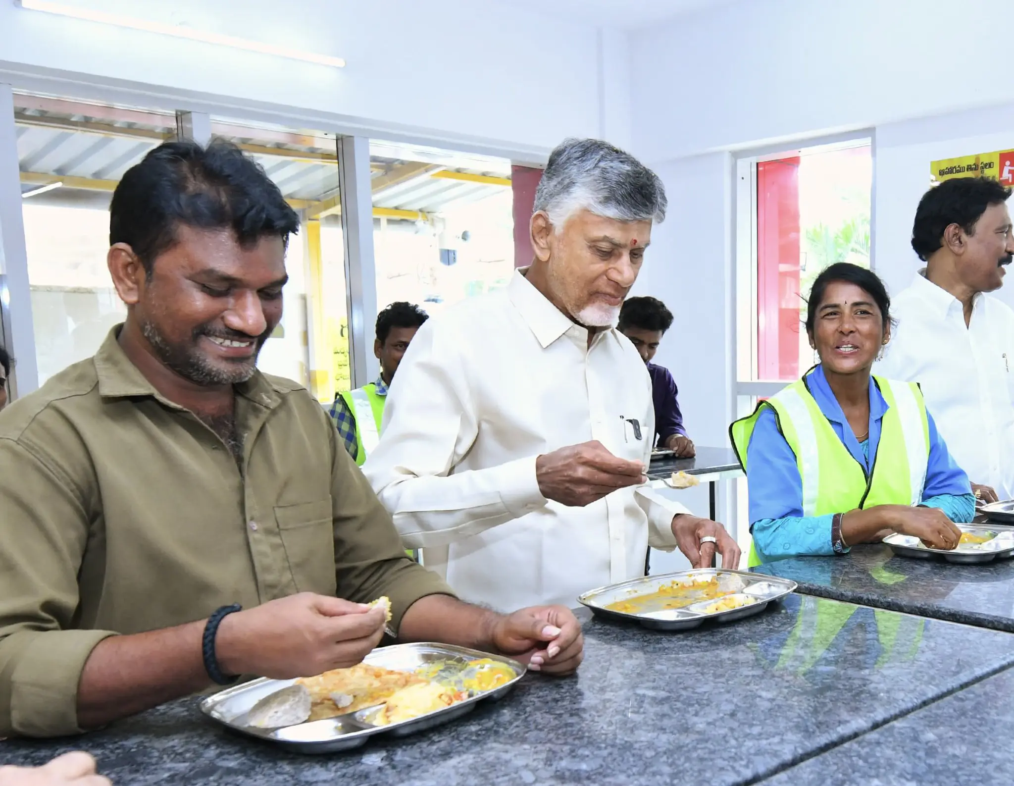 CM Nara Chandrababu Naidu Celebrates Birthday in Anna Canteen