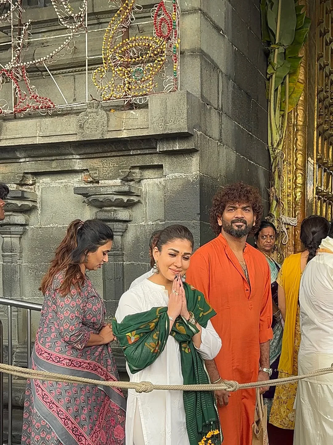 Nayanthara and vignesh shivan at tirumala