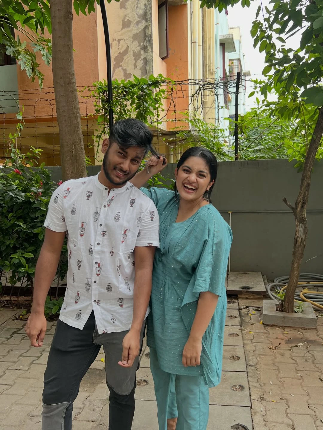 Nikhil Thomas Shares Cute Photos with Nivetha Thomas on Siblings Day
