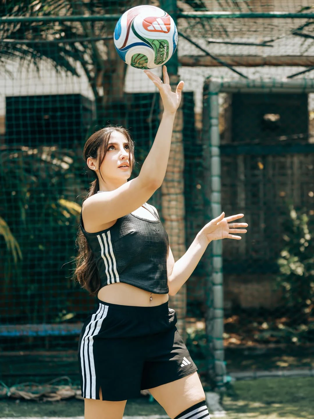 Nora Fatehi Playing Football