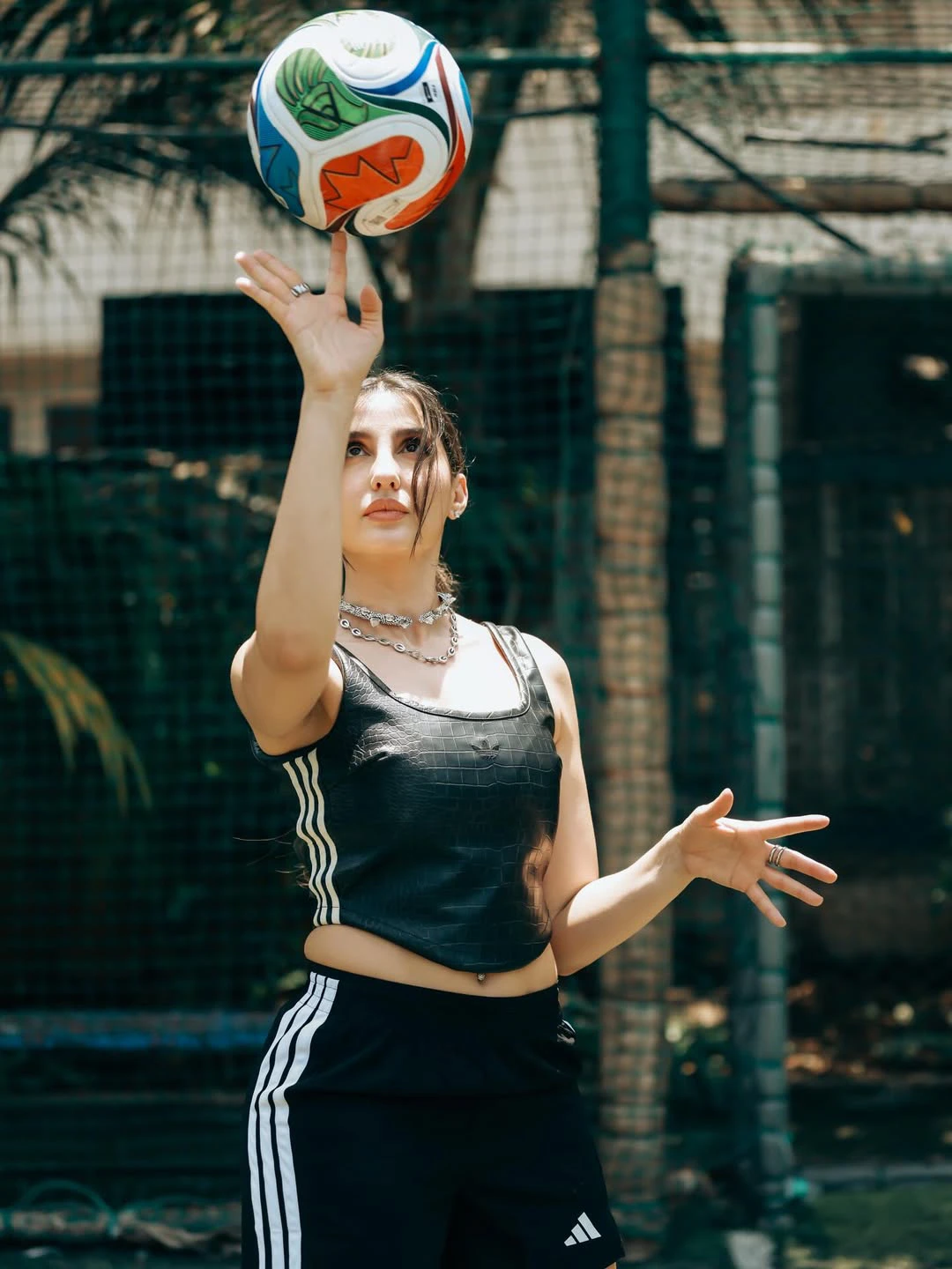 Nora Fatehi Playing Football