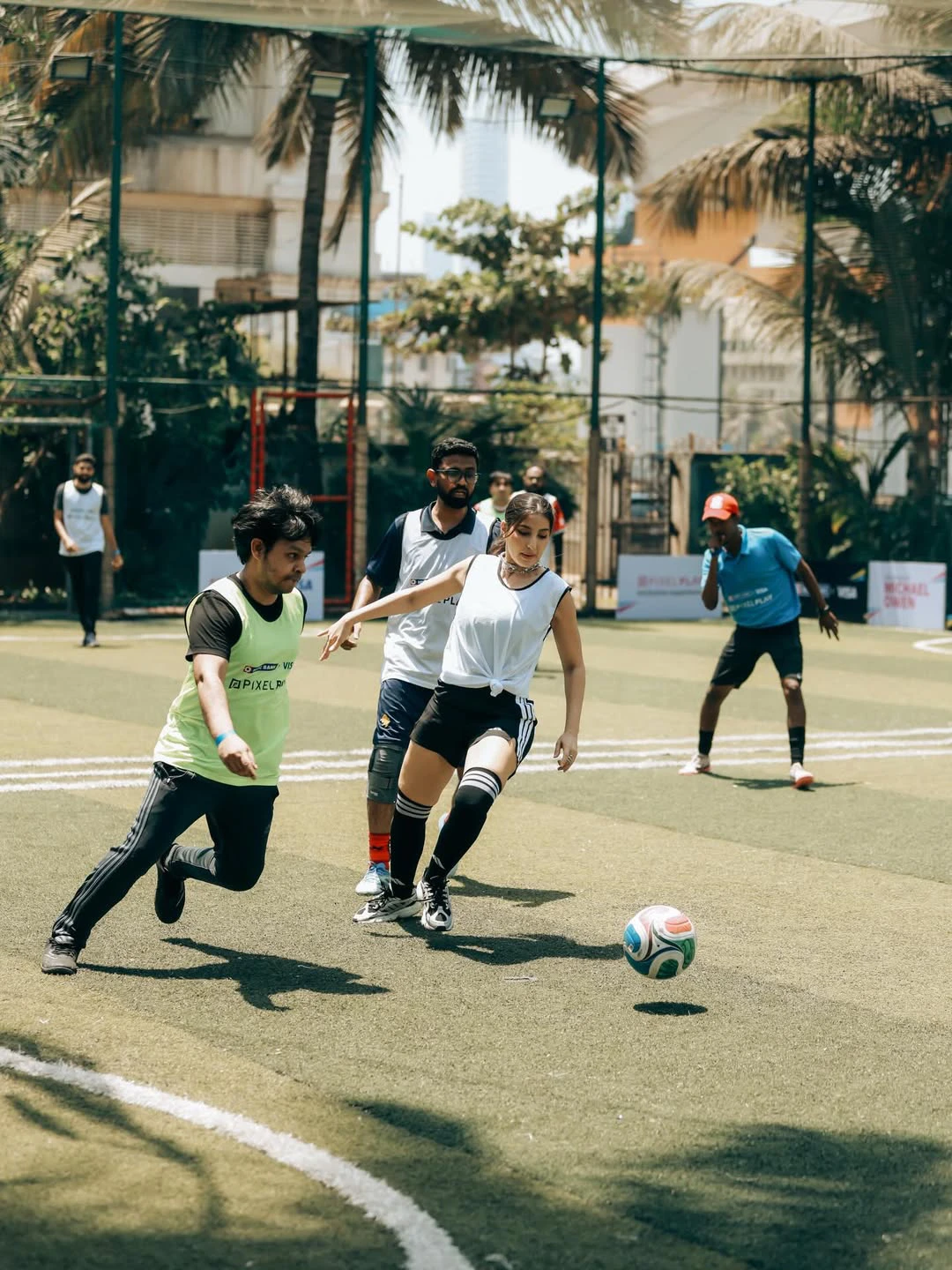 Nora Fatehi Playing Football