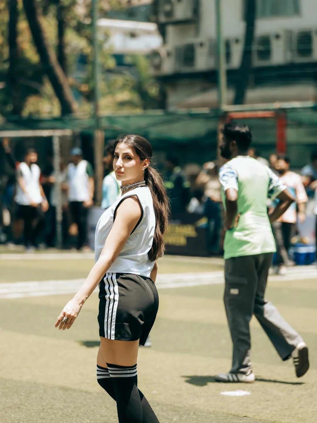 Nora Fatehi Playing Football