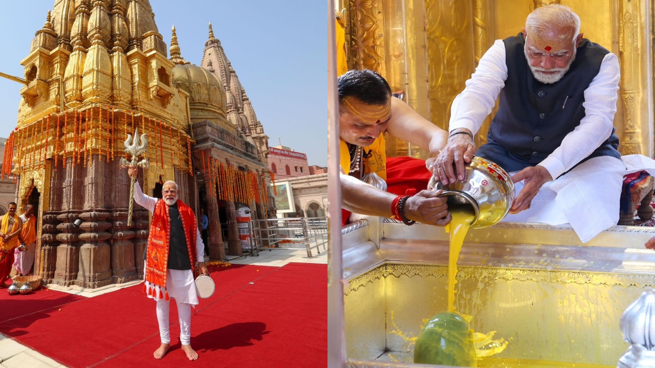 PM Modi : కాశీలోని బాబా విశ్వ‌నాథ ఆల‌యంలో ప్ర‌ధాని మోదీ పూజలు