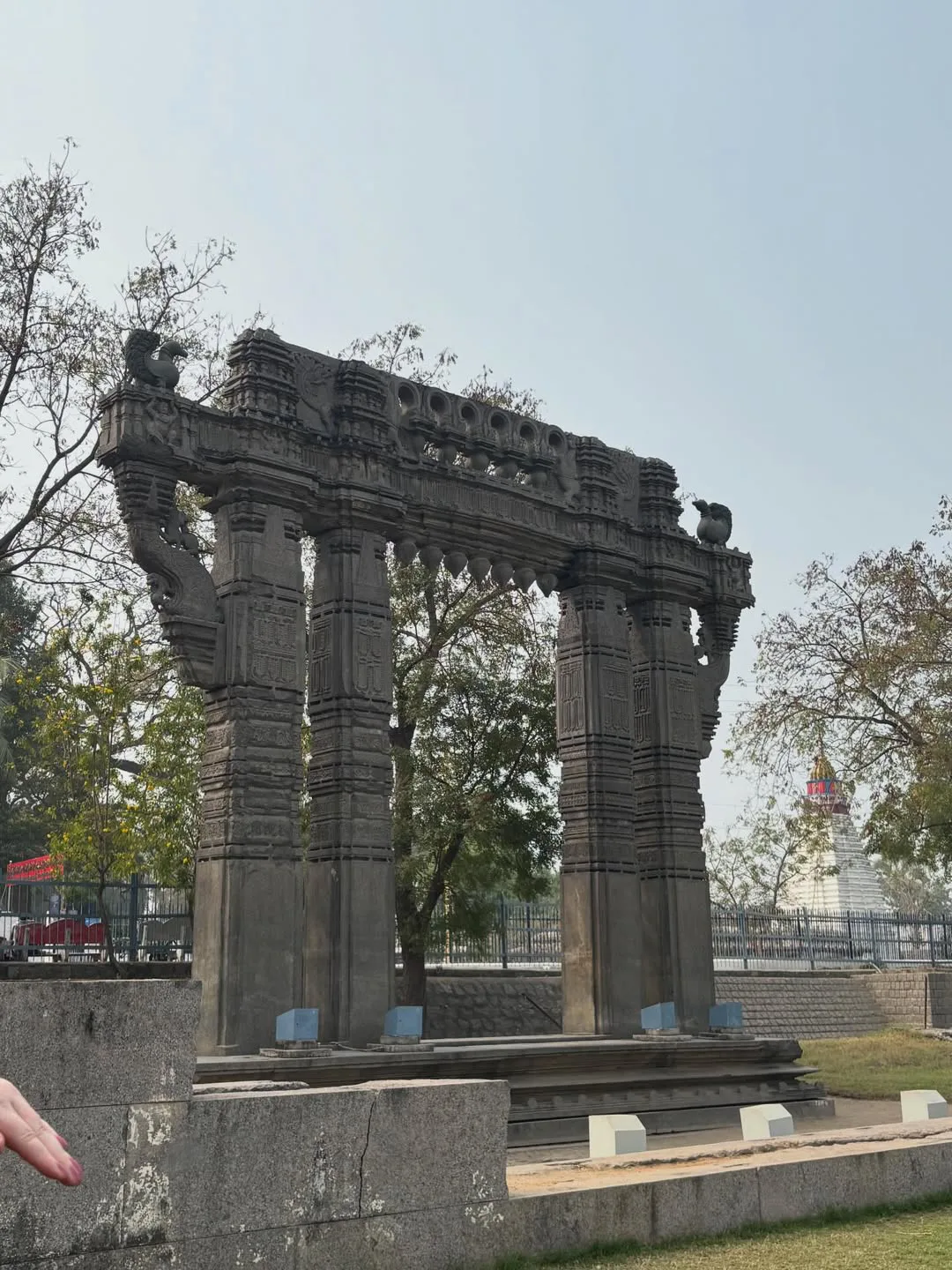 Pawan Kalyan wife Anna Lezhneva visited Thousand Pillar Temple in Warangal
