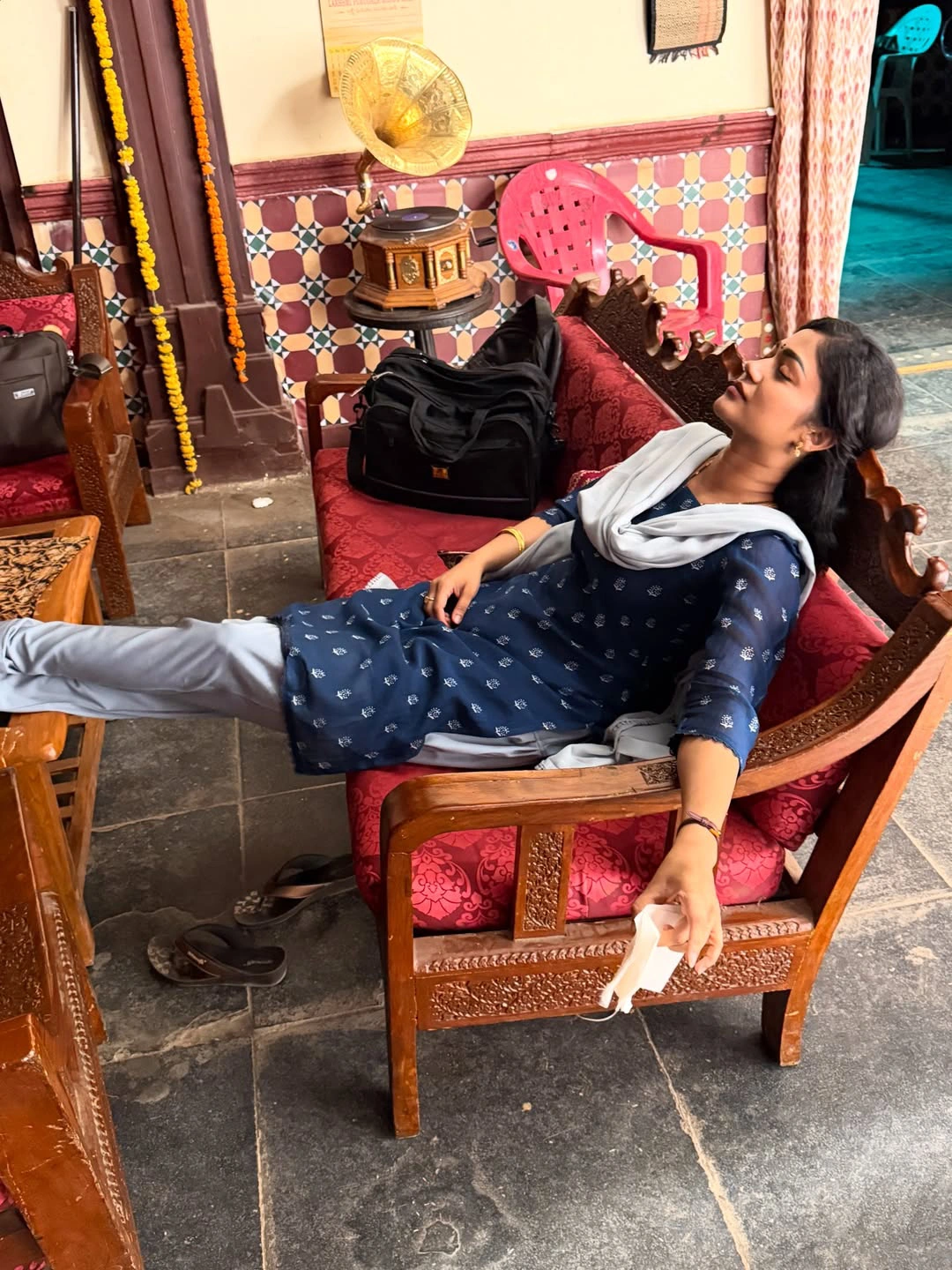 Payal Radhakrishna Shares Working Stills From Papam Prathap Movie