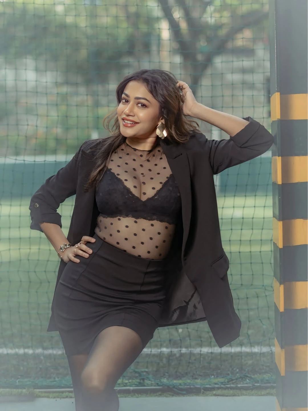 Payal Radhakrishna Dazzling Photos in Black Dress