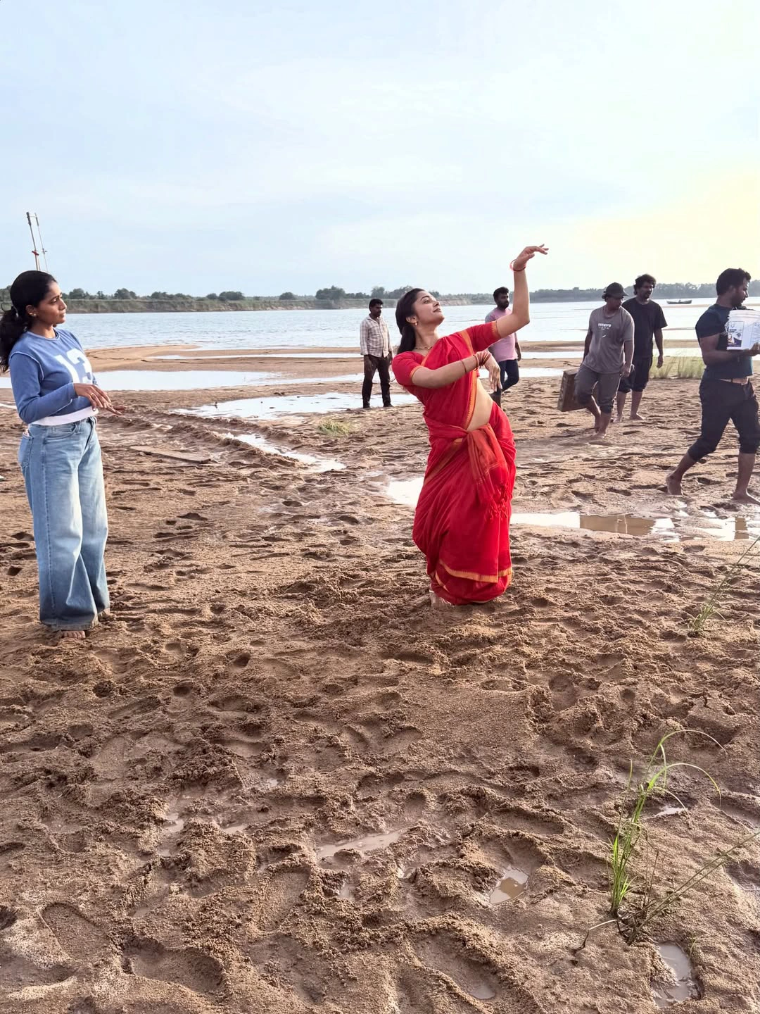 Payal Radhakrishna Shares Working Stills From Papam Prathap Movie