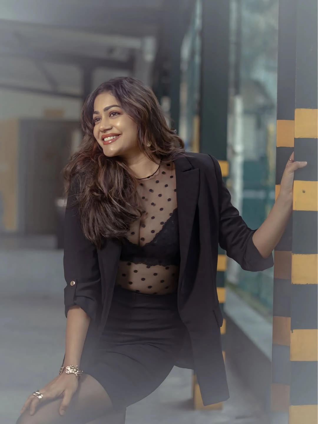 Payal Radhakrishna Dazzling Photos in Black Dress