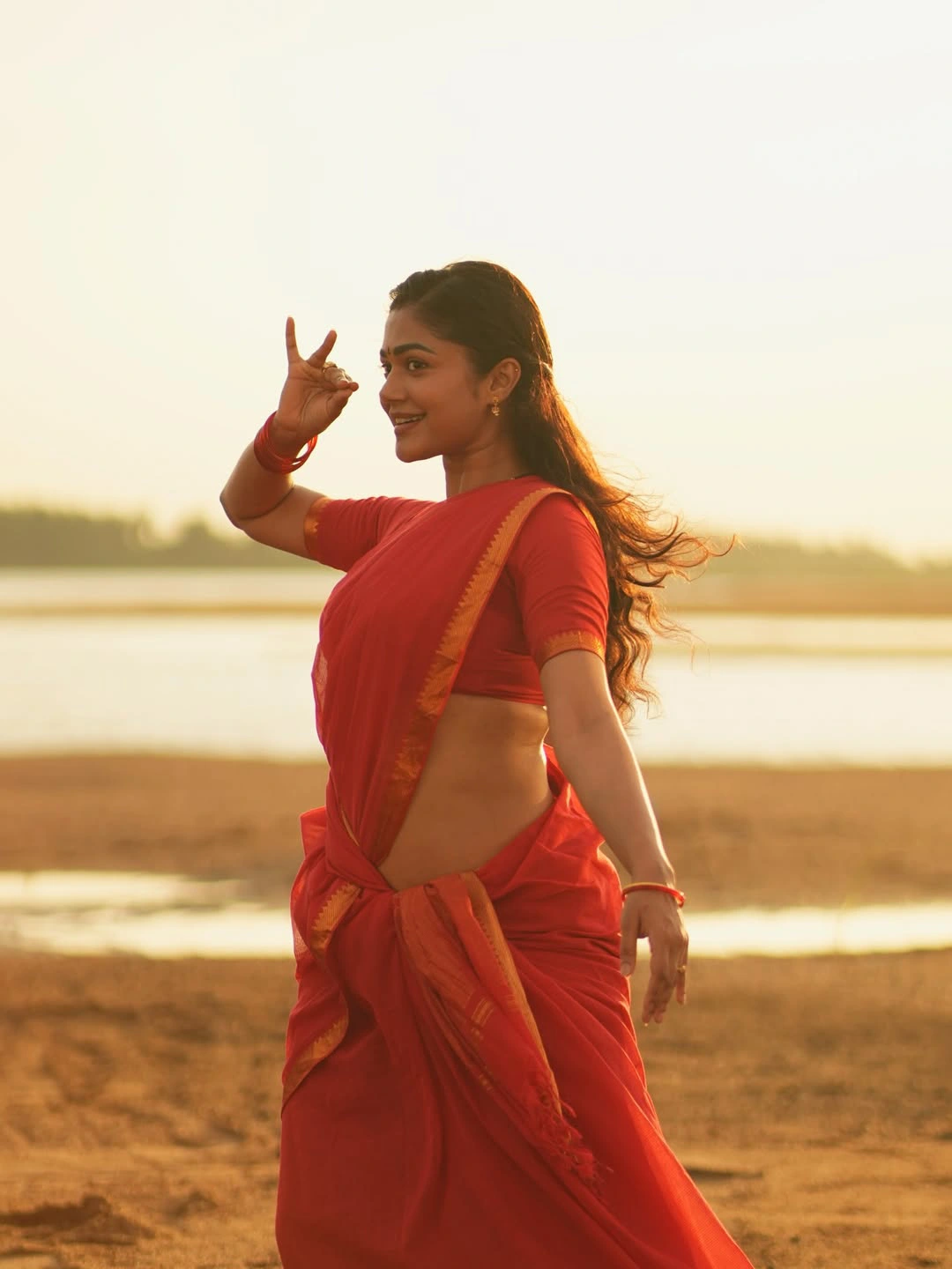 Payal Radhakrishna Shares Working Stills From Papam Prathap Movie