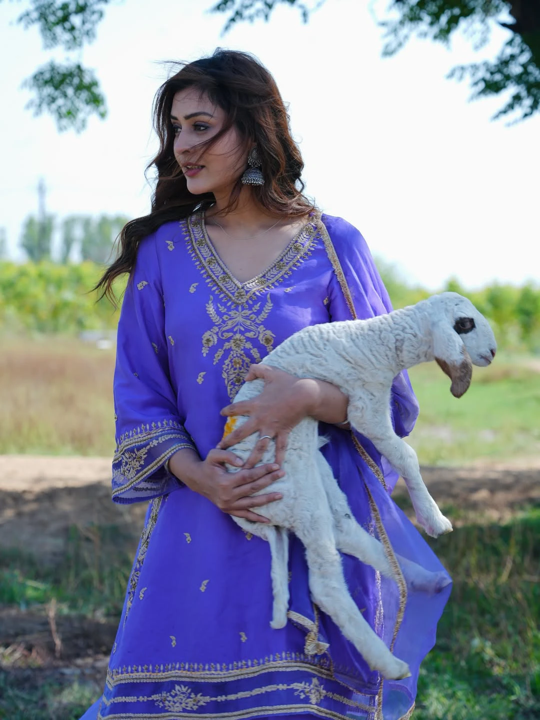 Payal Rajput Cute Photos with lambs