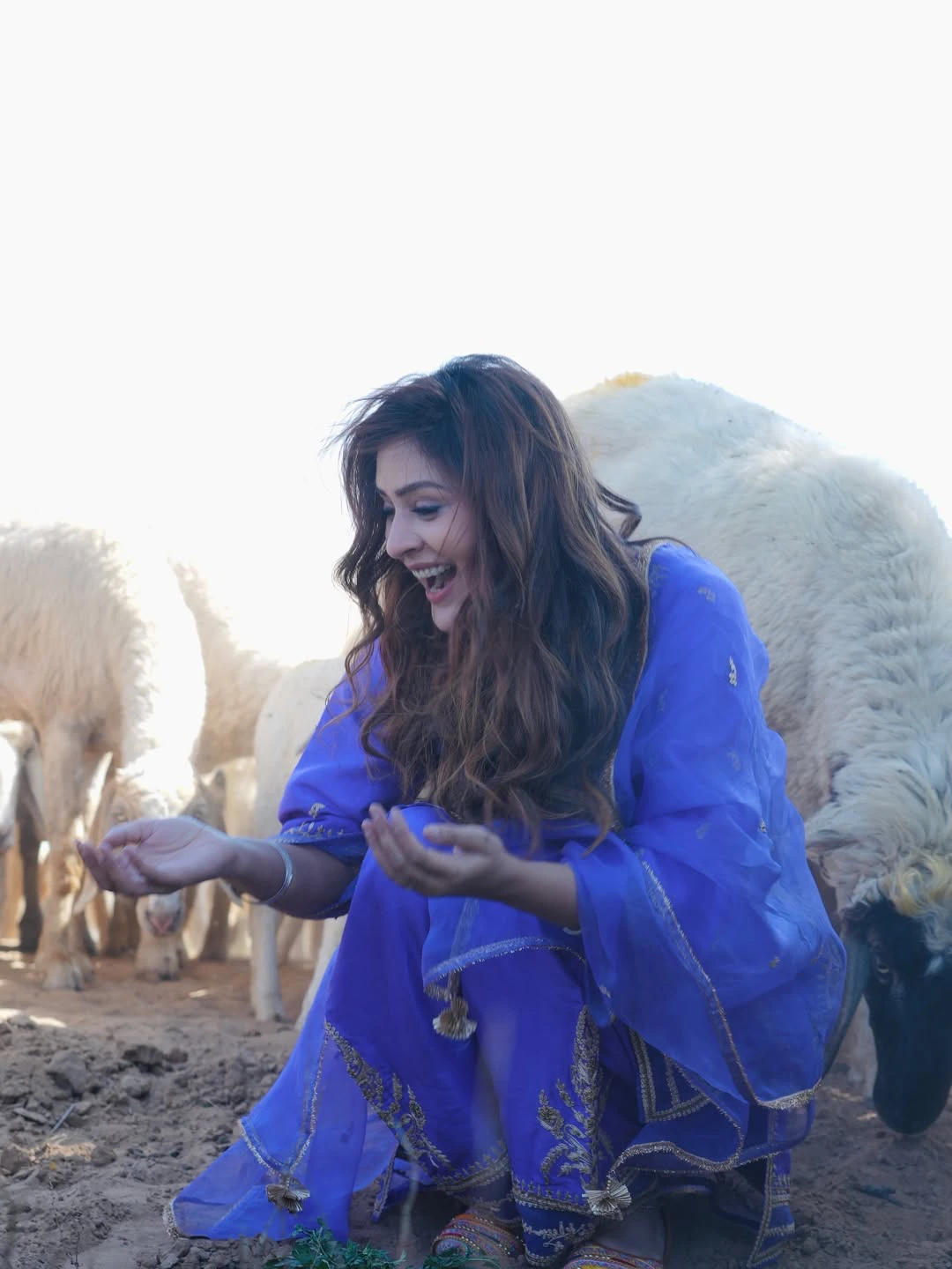 Payal Rajput Cute Photos with lambs